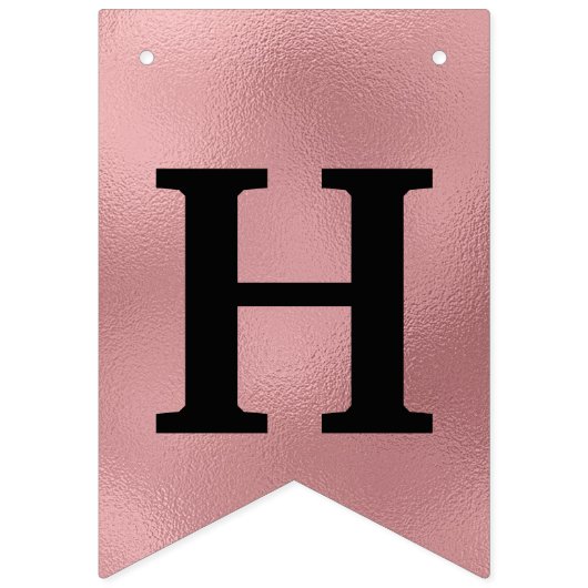 Happy 50th Birthday Foto Roos Gold Folie Bunting F Vlaggetjes (Tweede vlag)