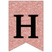 Happy 50th Birthday Foto Roos Gouden Glitter Vlaggetjes (Tweede vlag)