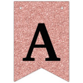 Happy 50th Birthday Foto Roos Gouden Glitter Vlaggetjes (Derde vlag)