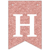 Happy 50th Birthday Foto Roos Gouden Glitter Vlaggetjes (Tweede vlag)