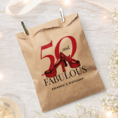 Happy 50th Birthday Fun Bold Red Shoes Bedankzakje (Geknipt)
