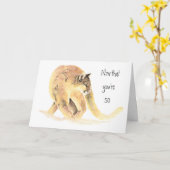 Happy 50th Birthday, Fun on the Prowl, Cougar Kaart (Gele Bloem)