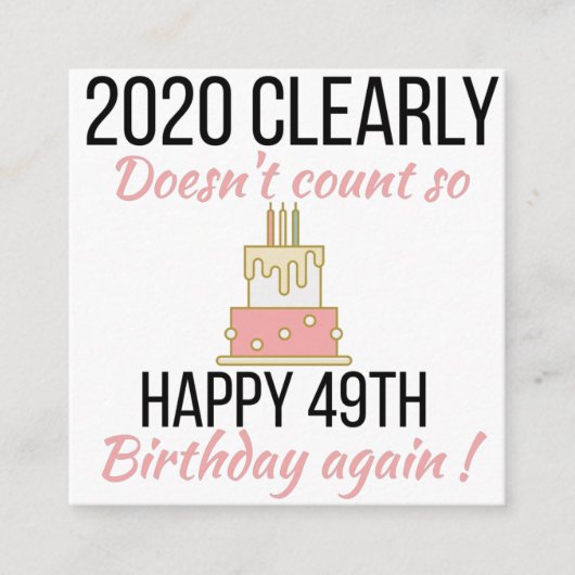 Happy 50th Birthday, Funny 50th verjaardagskaart Informatiekaartje (Voorkant)