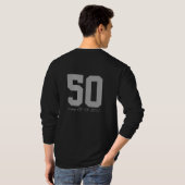 Happy 50th Birthday Funny Hoodie Typography Age T-shirt (Achterkant volledig)