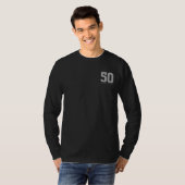 Happy 50th Birthday Funny Hoodie Typography Age T-shirt (Voorkant volledig)