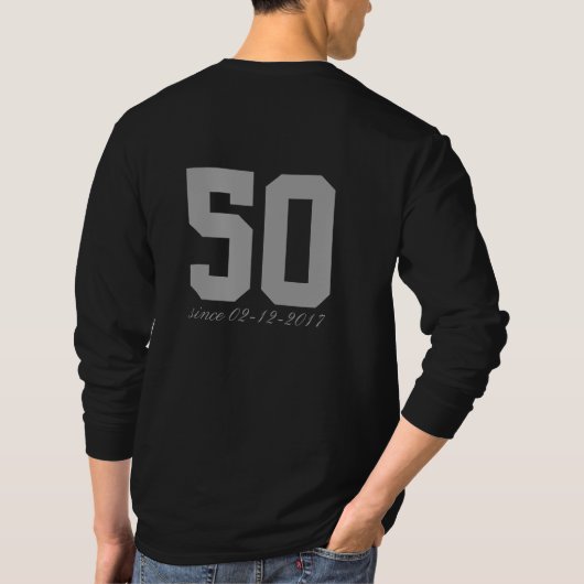 Happy 50th Birthday Funny Hoodie Typography Age T-shirt (Achterkant)