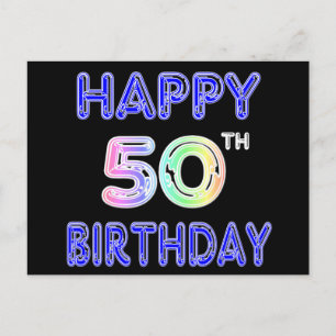 Happy 50th Birthday Gifts en Birthday Apparel Briefkaart