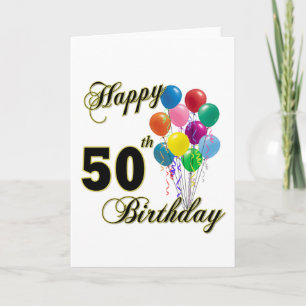 Happy 50th Birthday Gifts en Birthday Apparel Kaart