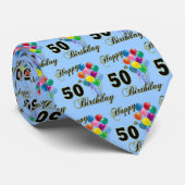 Happy 50th Birthday Gifts en Birthday Apparel Stropdas (Opgerold)