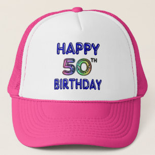 Happy 50th Birthday Gifts en Birthday Apparel Trucker Pet