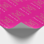 Happy 50th Birthday Gold Glitter en Hot Pink Cadeaupapier<br><div class="desc">Fijne 50ste verjaardag Gold Glitter en Hot Pink Wrapping Paper met persoonlijke naam. Voor verdere aanpassing,  te klikken gelieve de knoop "van de Aanpassing het"en ons ontwerphulpmiddel te gebruiken om deze sjabloon te wijzigen.</div>