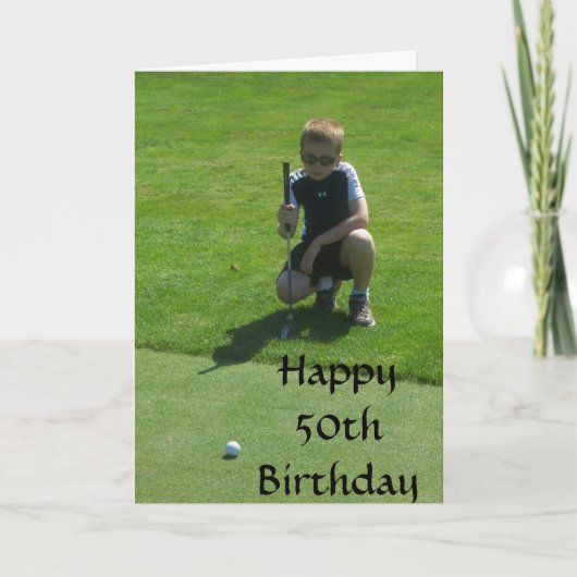 HAPPY 50th BIRTHDAY HOPE IS "PAR-FECT" Kaart (Voorkant)