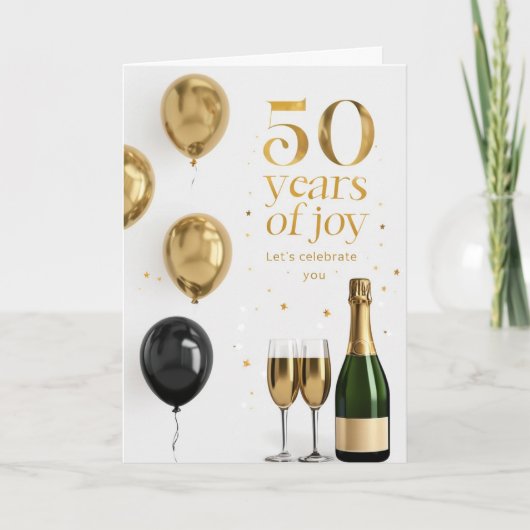 Happy 50th Birthday Kaart (Voorkant)