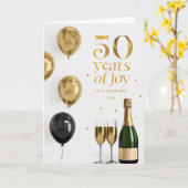 Happy 50th Birthday Kaart (Gele Bloem)