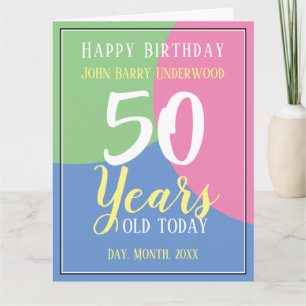 Happy 50th Birthday Kaart