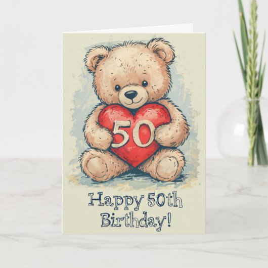Happy 50th Birthday Kaart (Voorkant)
