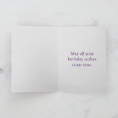 Happy 50th Birthday Kaart, Modern Floral Kaart (Binnen)