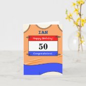 Happy 50th Birthday-kaart voor een runner Kaart (Gele Bloem)