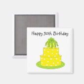 Happy 50th Birthday Magneet (Voorkant / Achterkant)
