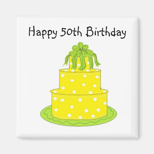 Happy 50th Birthday Magneet (Voorkant)