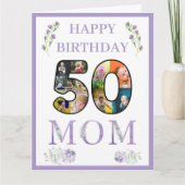 Happy 50th Birthday Mam Foto Collage Sjabloon (Voorkant)
