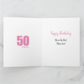 Happy 50th Birthday Mam Number 50 Photo Collage Kaart (Binnen)