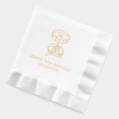 Happy 50th Birthday Martini Cocktail Fifty Folie Servetten (Links)