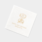 Happy 50th Birthday Martini Cocktail gepersonalise Folie Servetten (Links)