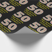 Happy 50th Birthday & Merry Kerstmis, aangepaste n Cadeaupapier (Hoek)