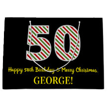Happy 50th Birthday & Merry Kerstmis, aangepaste n