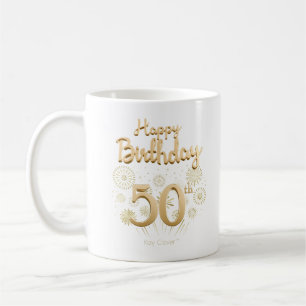 Happy 50th Birthday Mok – Elegant Gold Celebration