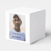 Happy 50th birthday name photo year man simple min bedankdoosjes (Achterkant)