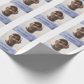 Happy 50th birthday name photo year man simple min cadeaupapier (Hoek)