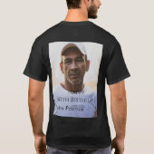 Happy 50th birthday name photo year man simple min t-shirt (Achterkant)