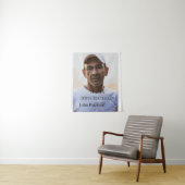 Happy 50th birthday name photo year man simple min wandkleed (In situ)