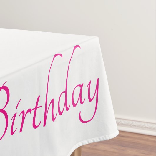 Happy 50th Birthday Pink White Gold Balloons Cool Tafelkleed (Voorbeeld)