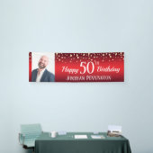 Happy 50th Birthday Red met Confetti One Photo Spandoek (Beurs)