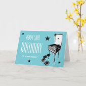 Happy 50th Birthday Retro Groeten Kaart (Gele Bloem)