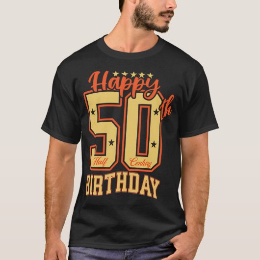 Happy 50th Birthday T-shirt (Voorkant)