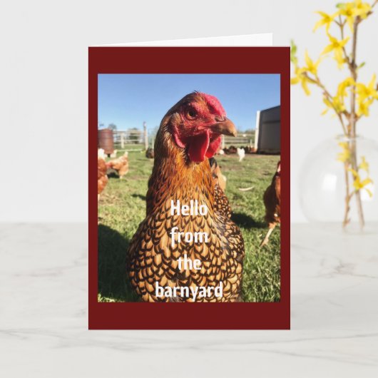 "HAPPY 50th BIRTHDAY" VAN ÉÉN COOL CHICKEN Kaart (Gele Bloem)