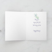 Happy 50th Birthday Waterverf Dragonfly Natuur Kaart (Binnen)