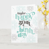 Happy 50th Birthday  Wenskaart Kaart (Gele Bloem)