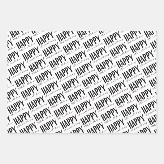 Happy 50th Birthday Wrapping Paper Sheets (Voorkant)