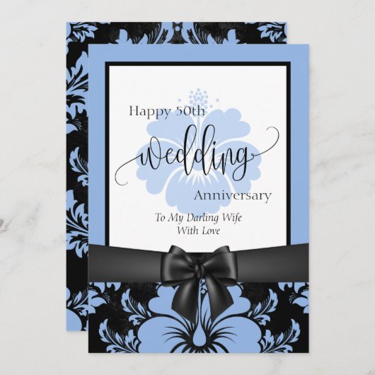 Happy 50th bruiloft traditionele foto i kaart (Voorkant / Achterkant)