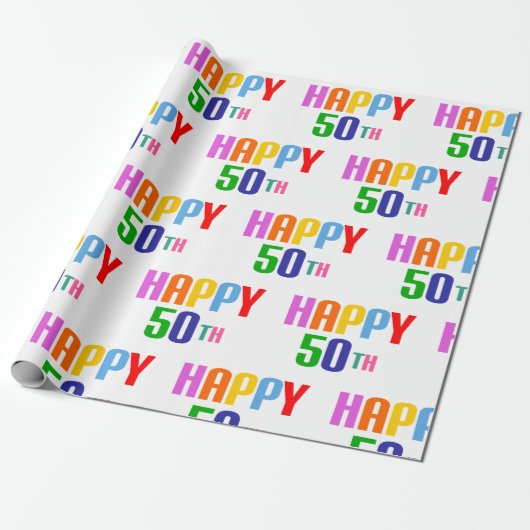 Happy 50th cadeaupapier (Uitgerold)
