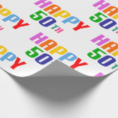 Happy 50th cadeaupapier (Hoek)