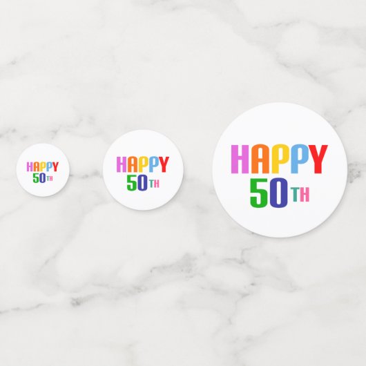 Happy 50th confetti (Voorkanten)