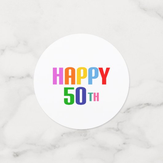 Happy 50th confetti (Kleine voorkant)