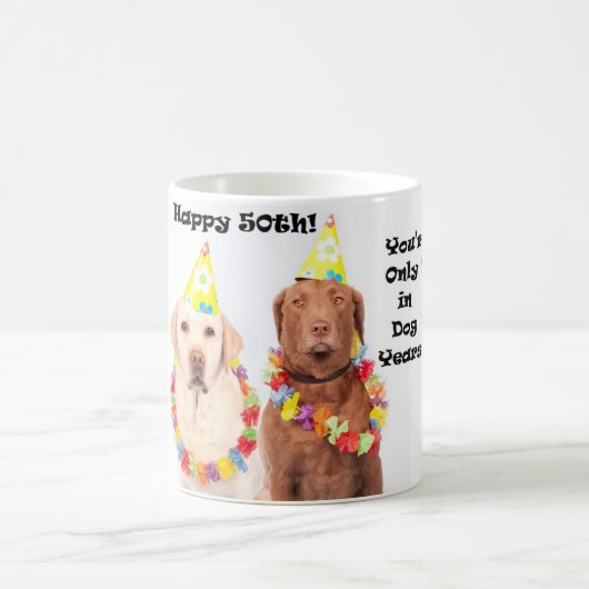 Happy 50th Funny Birthday Dog Mok (Center)