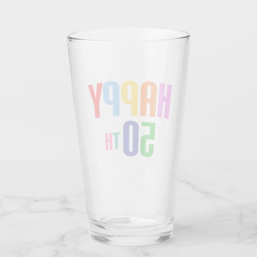 Happy 50th glas (Achterkant)